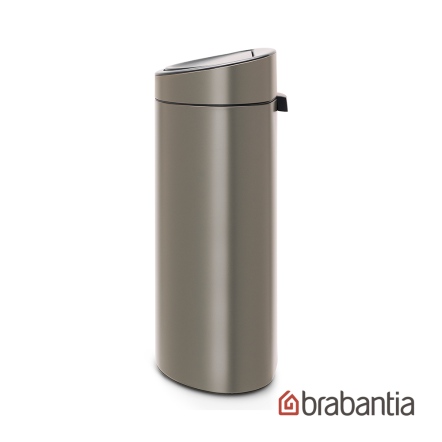 TOUCH BIN NEW 半月式按壓垃圾桶10L+23L-煤灰褐