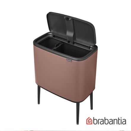 BO系列-時尚按壓式垃圾桶11+23L-暮光褐