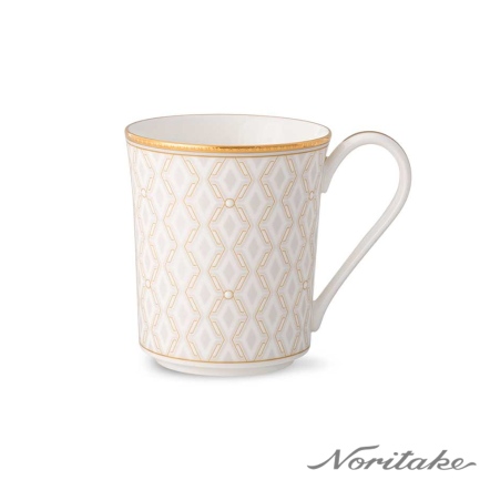 優雅珍珠馬克杯 395ml-骨瓷