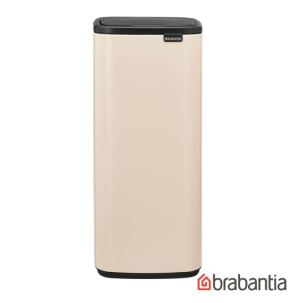 Bo系列方型按壓式垃圾桶30L-月牙白