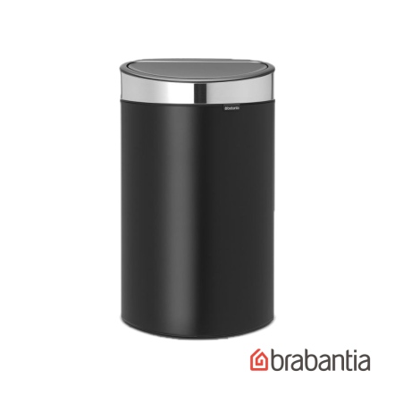半月按壓式垃圾桶40L-尊爵黑